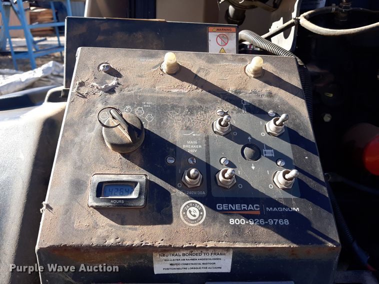 image for item LX9904 2016 Generac Magnum light plant