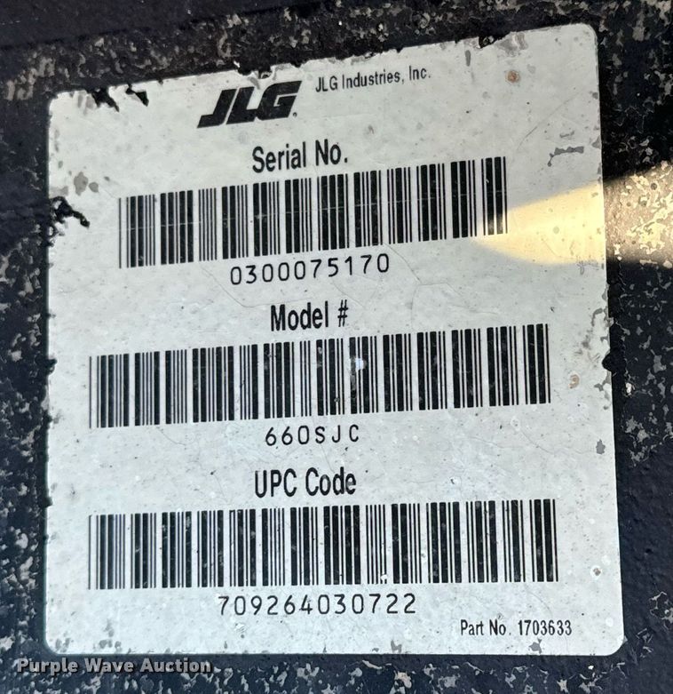 image for item LX9927 2004 JLG 660SJC  boom lift