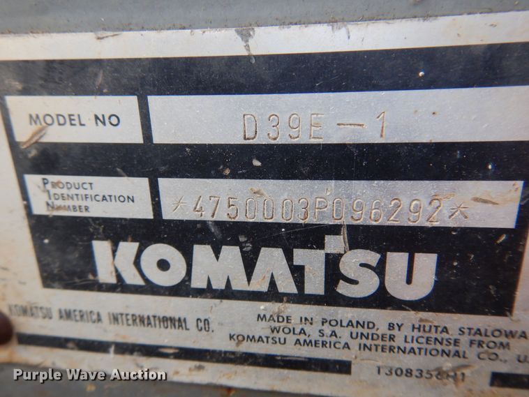 image for item LX9930 2000 Komatsu D39E  dozer