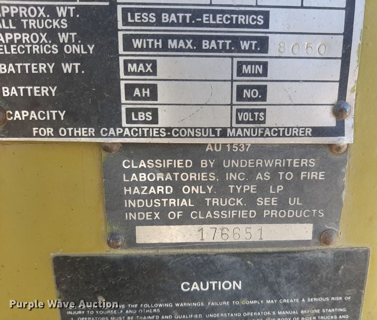 image for item LX9952 Clark C500  45  forklift