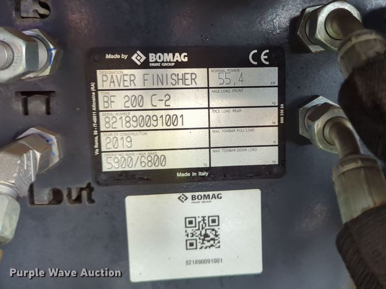 image for item LY9490 2019 Bomag BF 200 C-2  paver