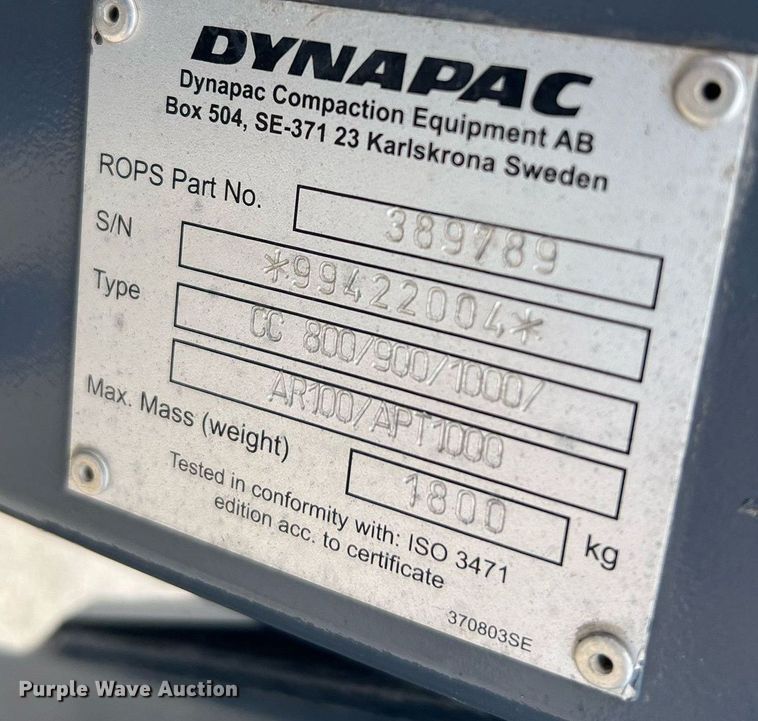 image for item MH9948 2020 Dynapac CC1000  double drum vibratory roller