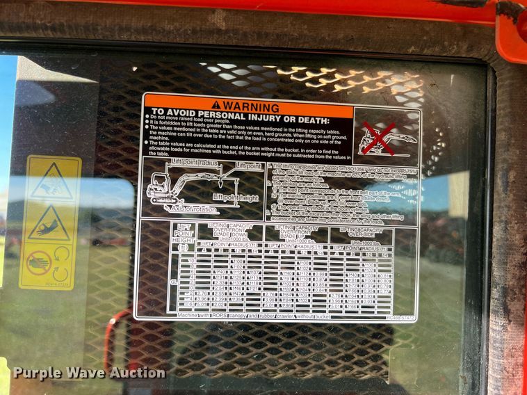 image for item MH9967 2016 Kubota KX91-3  mini excavator