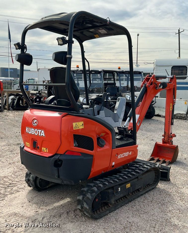 image for item MH9982 2019 Kubota KX018-4R1  mini excavator