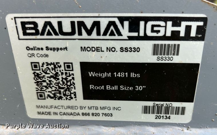 image for item MI9015 Baumalight Nomad SS30  skid steer tree spade