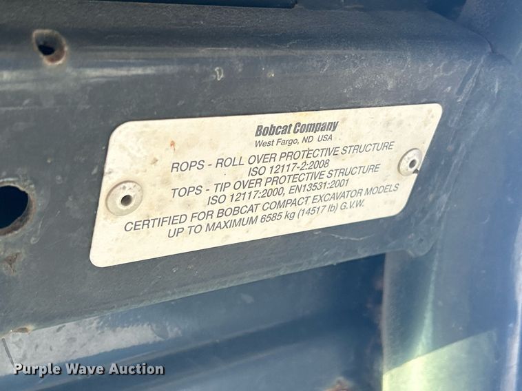 image for item MO9128 2012 Bobcat E45  mini excavator