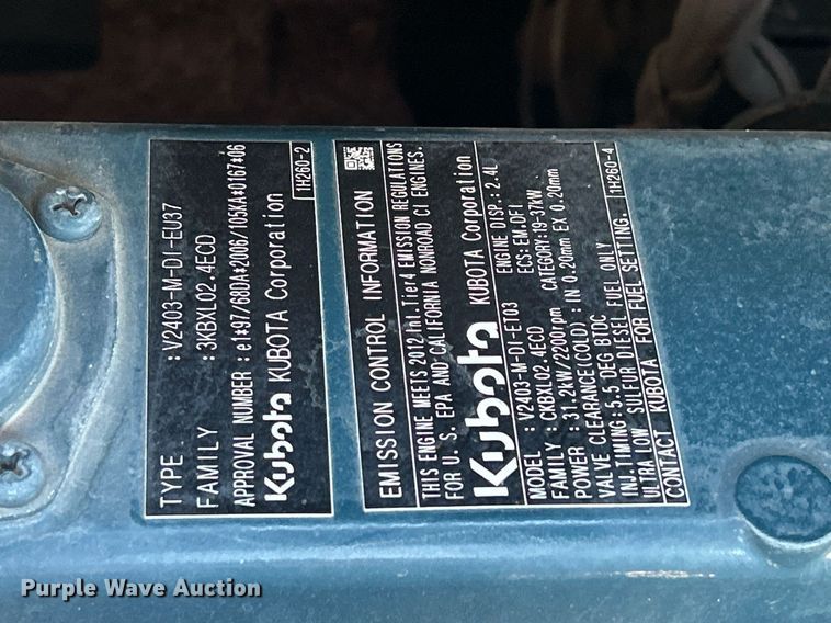 image for item MO9128 2012 Bobcat E45  mini excavator