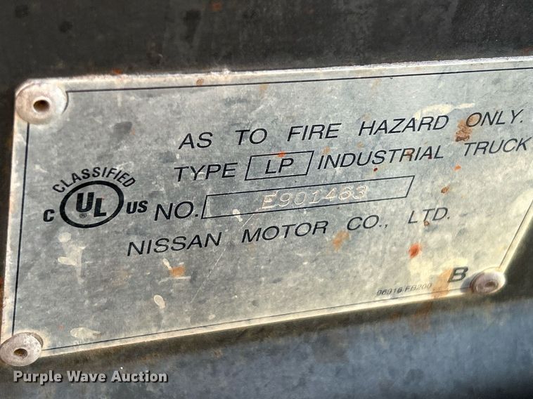 image for item NE9566 Nissan MCPL02A2BLV  forklift