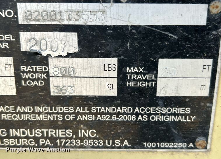 image for item NE9568 2007 JLG 2030ES  scissor lift