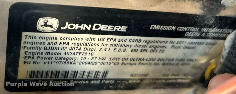 image for item NE9569 2011 Ingersoll Rand P185WJD-T4I  air compressor