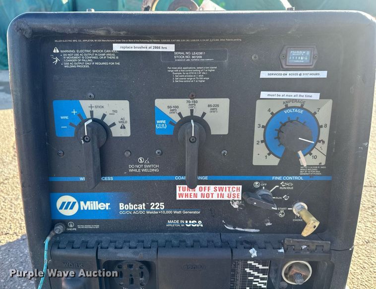 image for item NL9138 Miller Bobcat 225  welder/generator