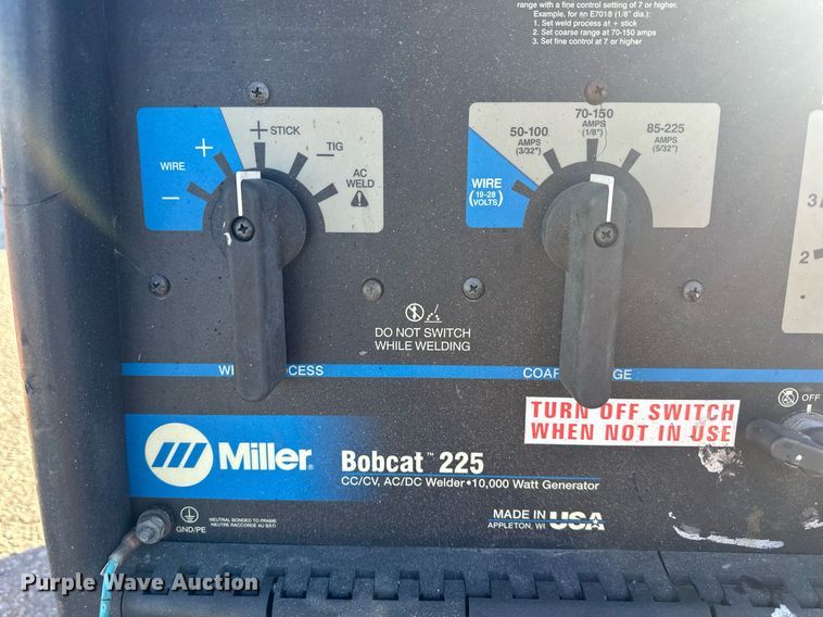 image for item NL9138 Miller Bobcat 225  welder/generator