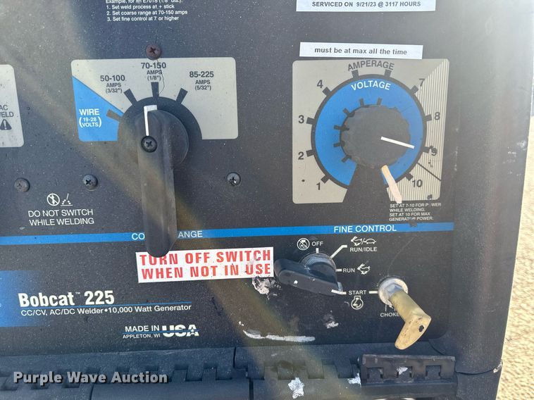 image for item NL9138 Miller Bobcat 225  welder/generator