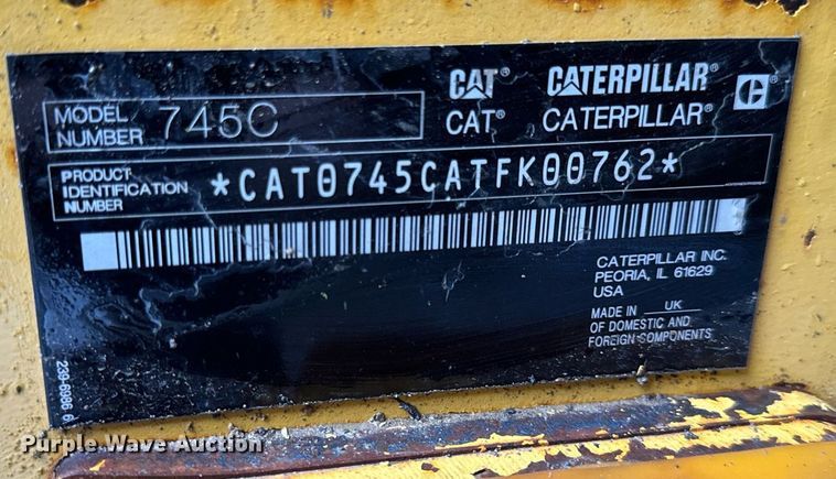 image for item NM9074 2015 Caterpillar 745C  haul truck