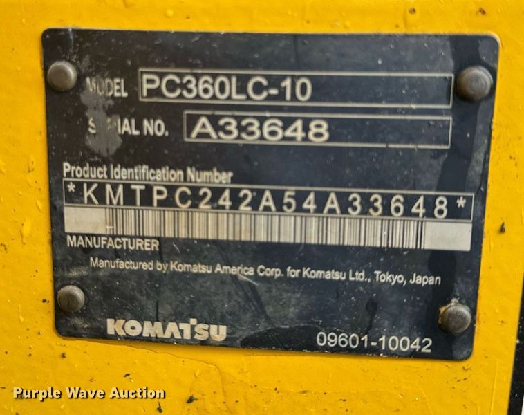 image for item NM9075 2014 Komatsu PC360LC-10  excavator