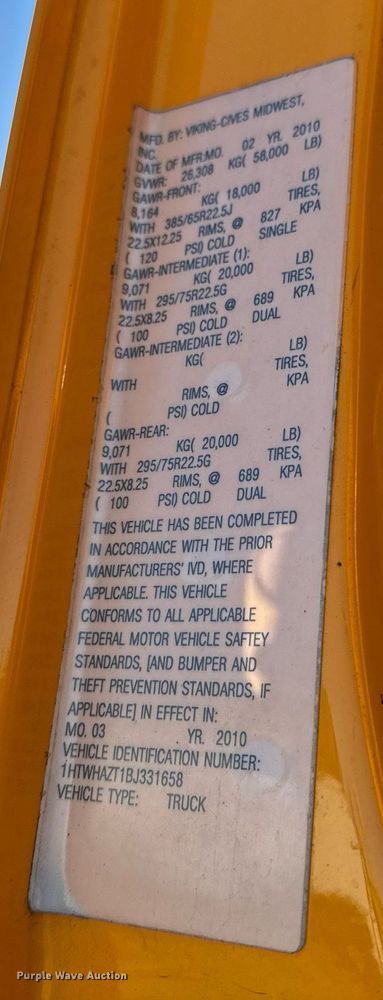 image for item NM9089 2011 International 7400 SFA  dump truck