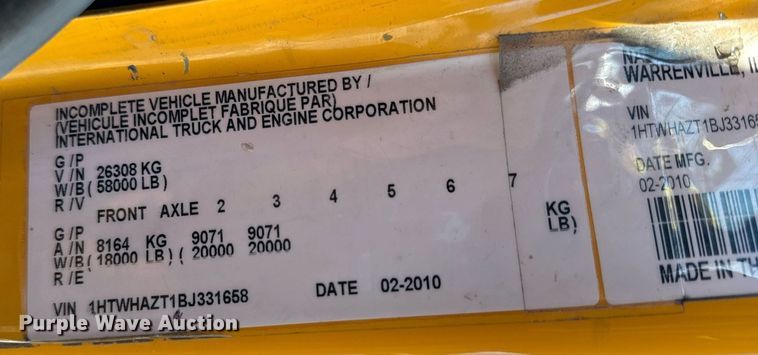 image for item NM9089 2011 International 7400 SFA  dump truck