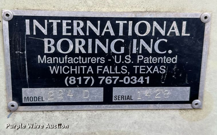 image for item NM9120 International Boring Inc. 224D boring unit