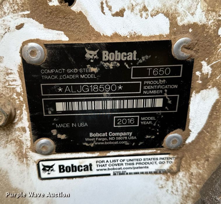 image for item NM9124 2016 Bobcat T650  tracked skid steer loader