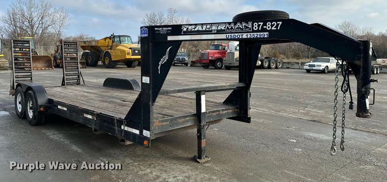 image for item NM9131 2009 Trailerman CSG7202S14  equipment trailer