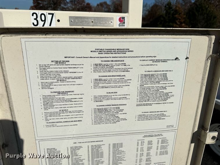 image for item NO9385 (3) message board trailers