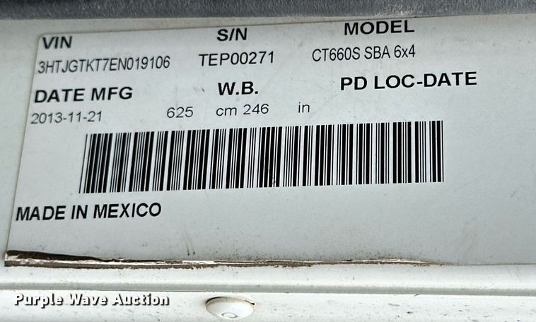 image for item NO9417 2014 Caterpillar CT660  dump truck