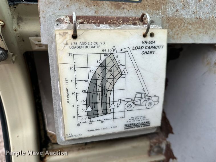 image for item NO9478 1997 Ingersoll Rand VR-524  telehandler