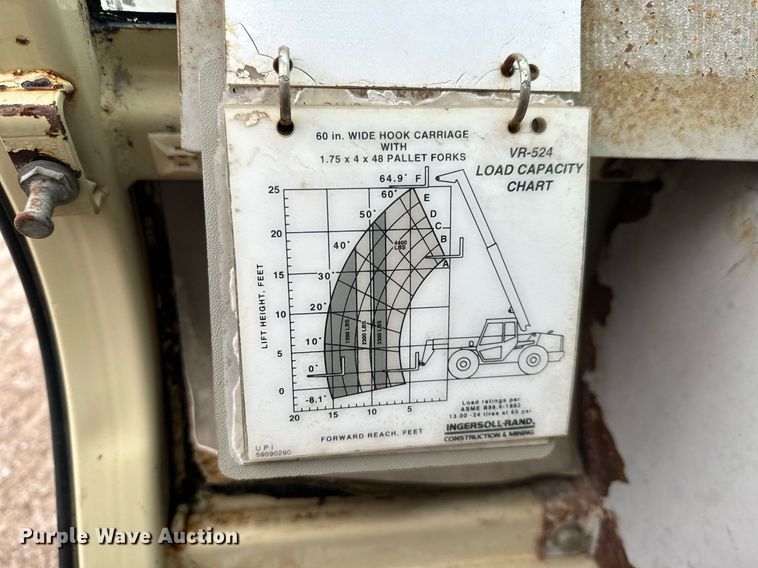 image for item NO9478 1997 Ingersoll Rand VR-524  telehandler