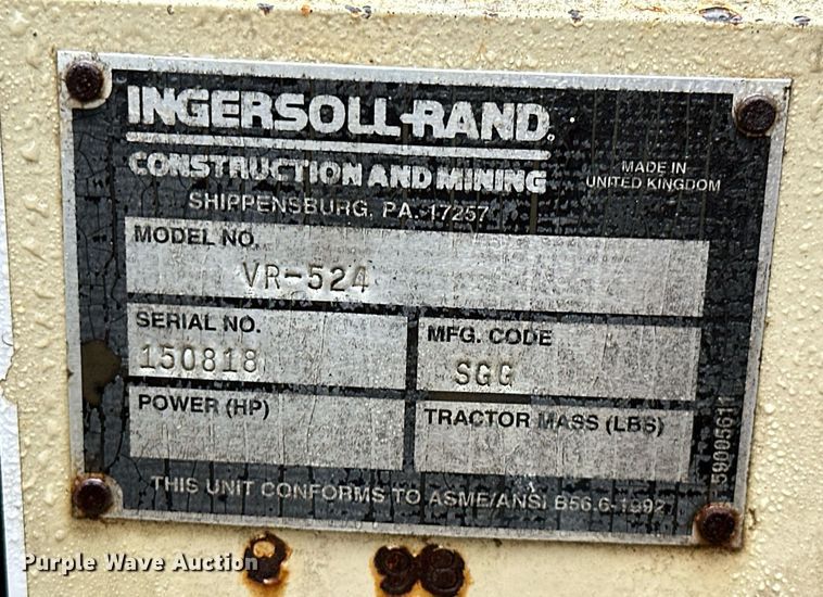 image for item NO9478 1997 Ingersoll Rand VR-524  telehandler