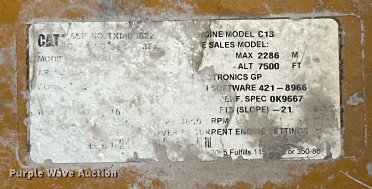 image for item NO9490 2014 Caterpillar 349E L  excavator