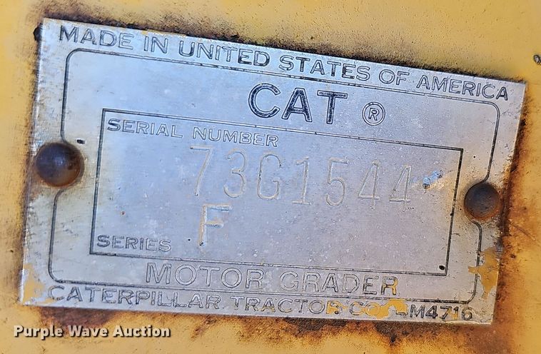 image for item NP9137 1966 Caterpillar 12F  rigid frame motor grader