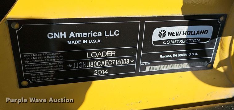 image for item NP9237 2014 New Holland U80C  landscape tractor