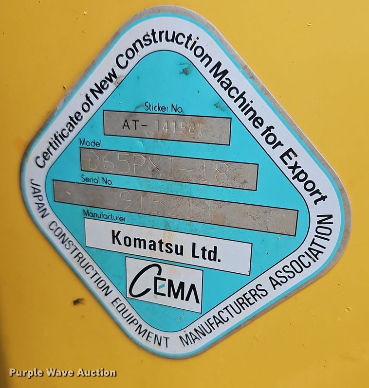 image for item NP9251 2019 Komatsu D65PXI-18  dozer