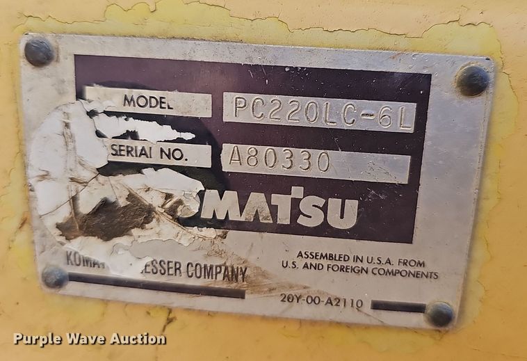 image for item NP9260 1994 Komatsu PC220LC  excavator