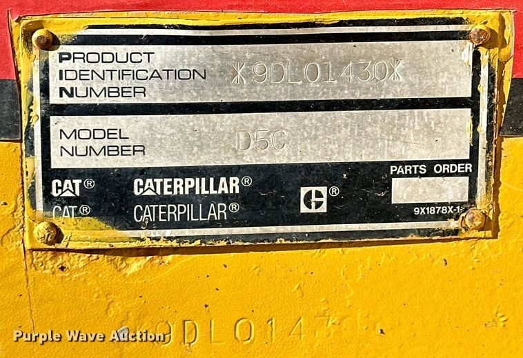 image for item NS9025 1996 Caterpillar D5C Series III  dozer