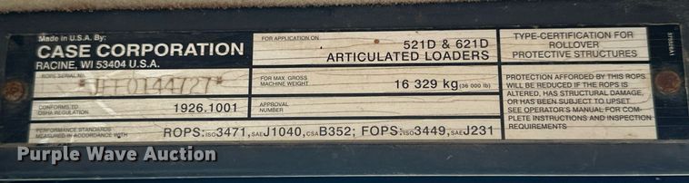 image for item NS9036 2004 Case 621D  wheel loader