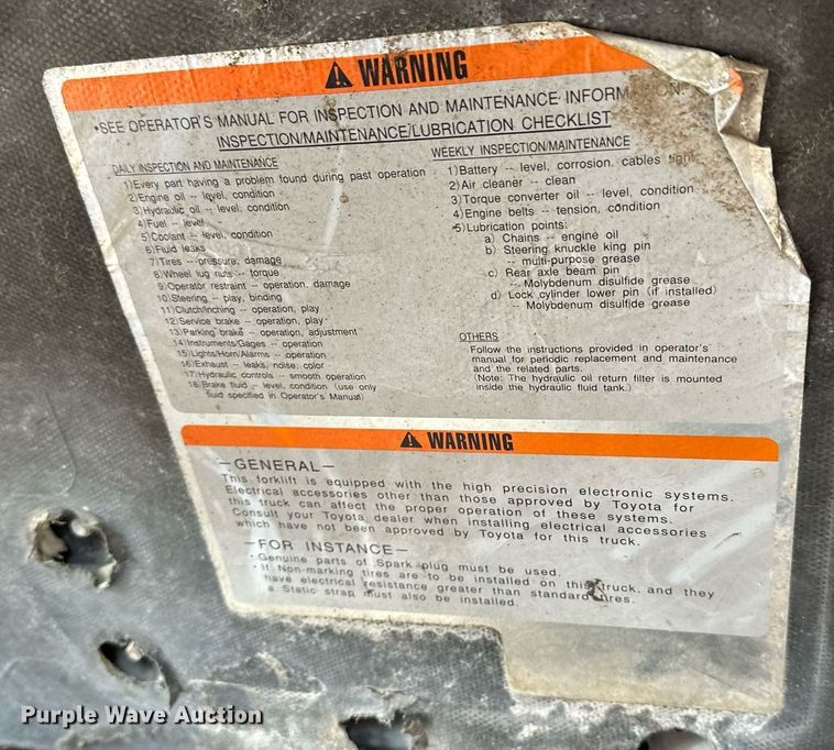 image for item NS9067 2001 Toyota 7FDU35 forklift