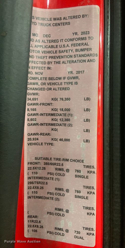 image for item NZ9113 2018 Kenworth T880  dump truck