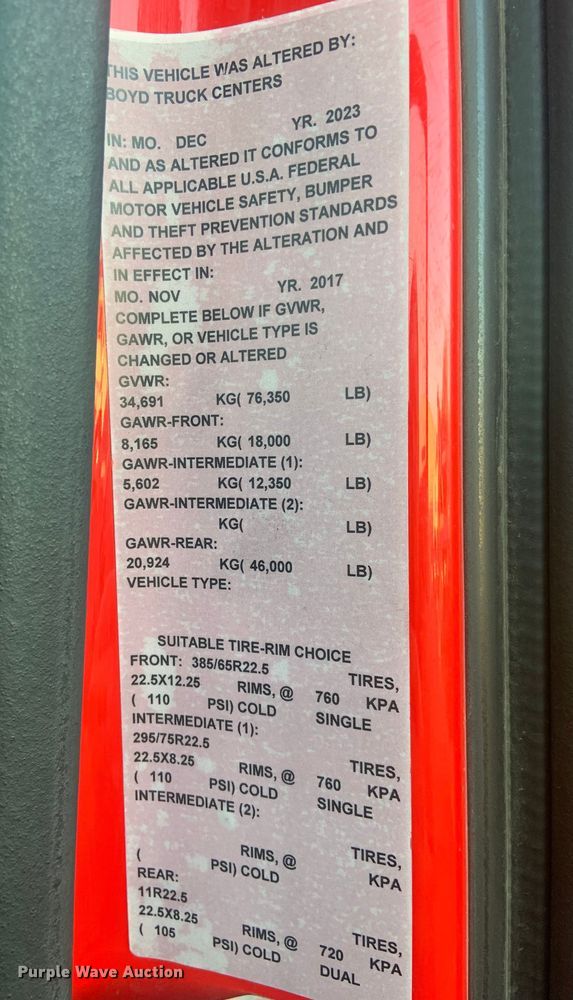 image for item NZ9114 2018 Kenworth T880  dump truck