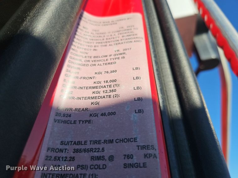 image for item NZ9122 2018 Kenworth T880 dump truck