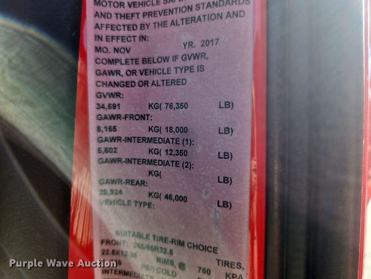 image for item NZ9122 2018 Kenworth T880 dump truck