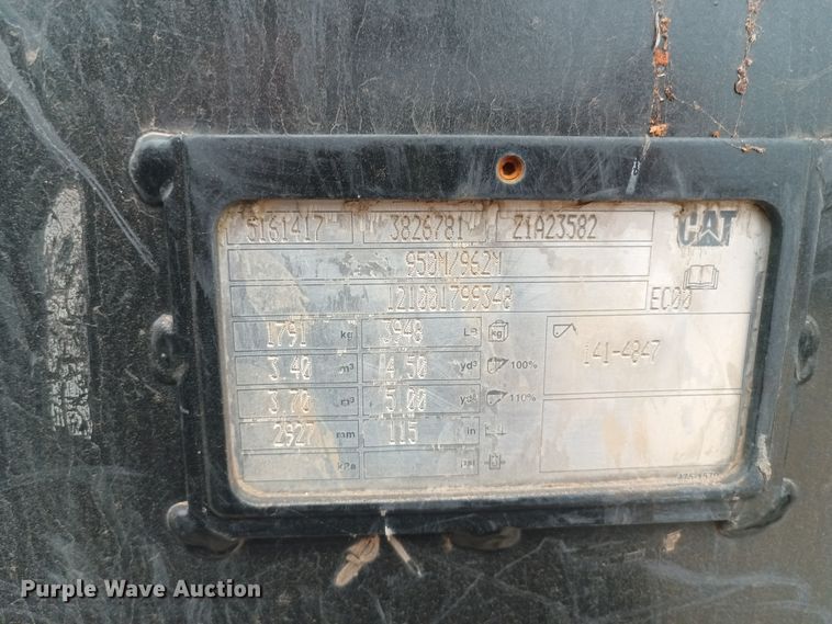 image for item OA9192 2016 Caterpillar 950M  wheel loader