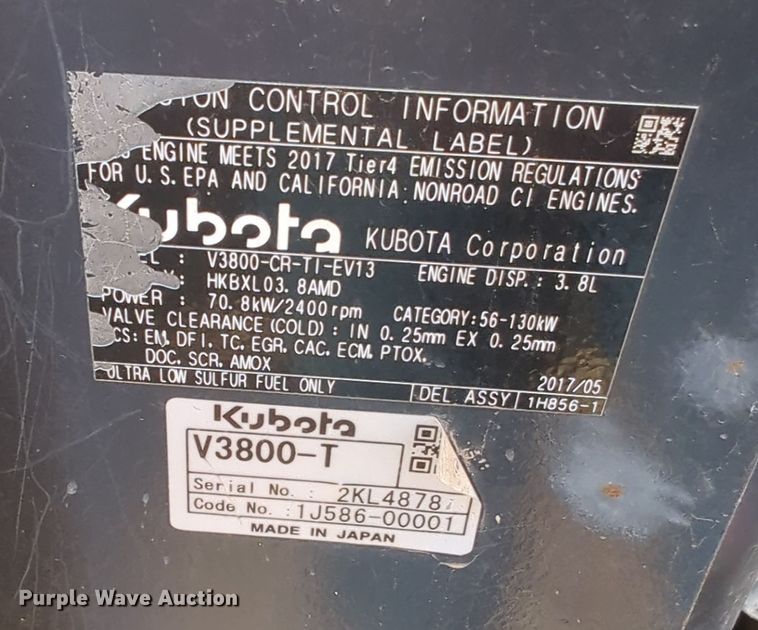 image for item OD9036 Kubota SVL95-2S  tracked skid steer loader