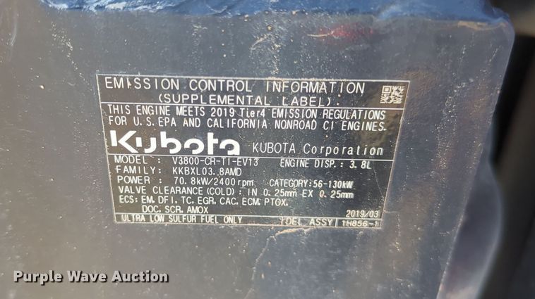 image for item OD9076 2019 Kubota SVL95-2S  tracked skid steer loader
