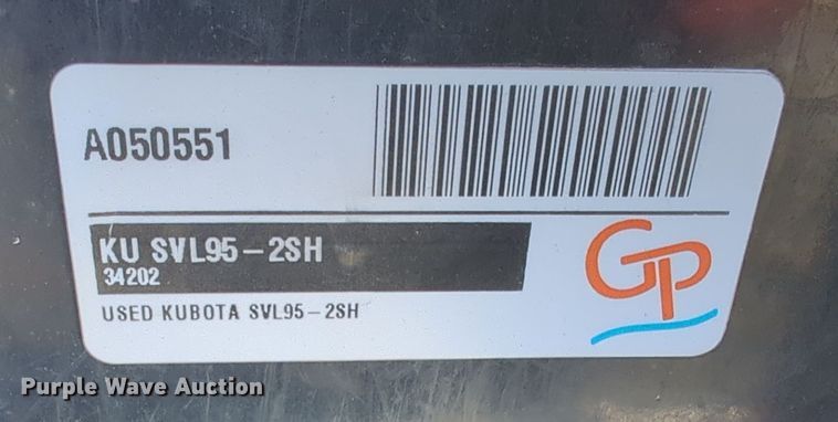 image for item OD9077 2017 Kubota SVL95-2S  tracked skid steer loader