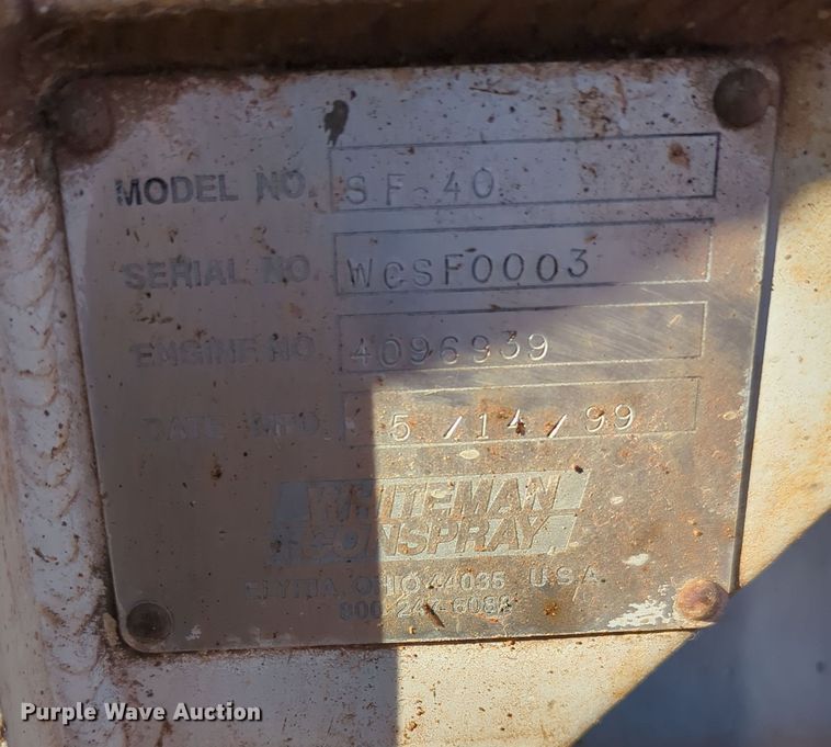 image for item OD9089 Whiteman conspray SF40  concrete pump