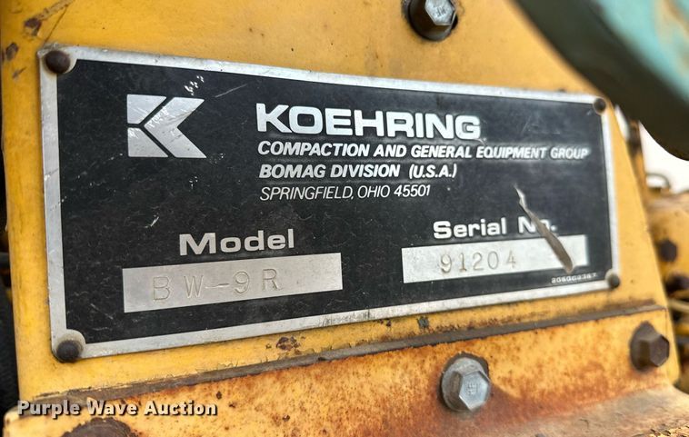 image for item OD9814 Bomag BW9R  pneumatic roller