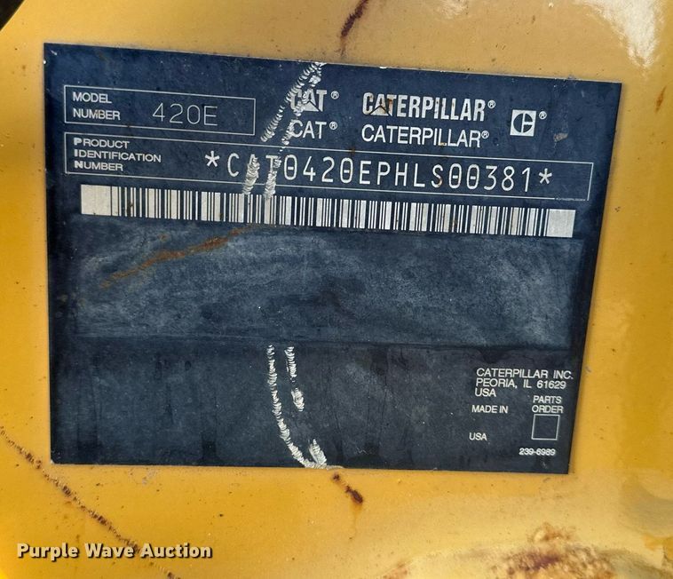 image for item OF9164 2006 Caterpillar 420E  backhoe