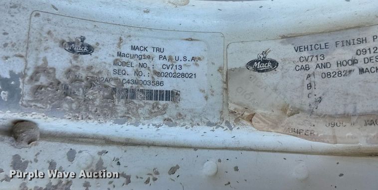 image for item OF9170 2003 Mack CV713  dump truck