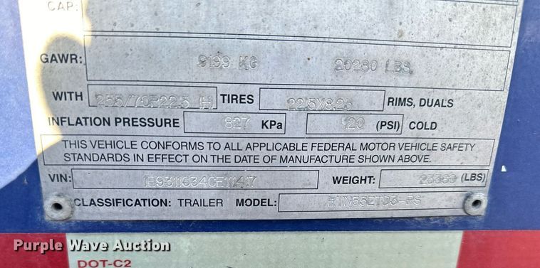 image for item OF9176 2012 Etnyre Blackhawk  lowboy equipment trailer